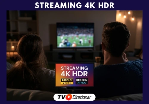 Streaming 4K HDR: Com Imagem e áudio Premium - TV Direcionar
