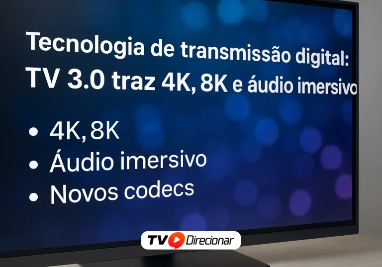 Tecnologia de transmissão digital: TV 3.0 traz 4K, 8K e áudio imersivo - TV Direcionar